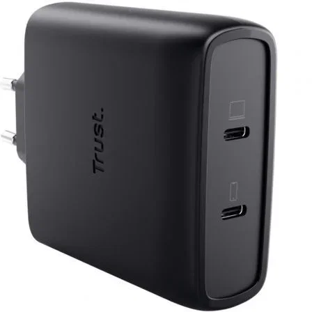 Trust Maxo Cargador GaN 100 W 2xUSB-C Negro Trust Maxo Cargador GaN 100 W 2xUSB-C Negro